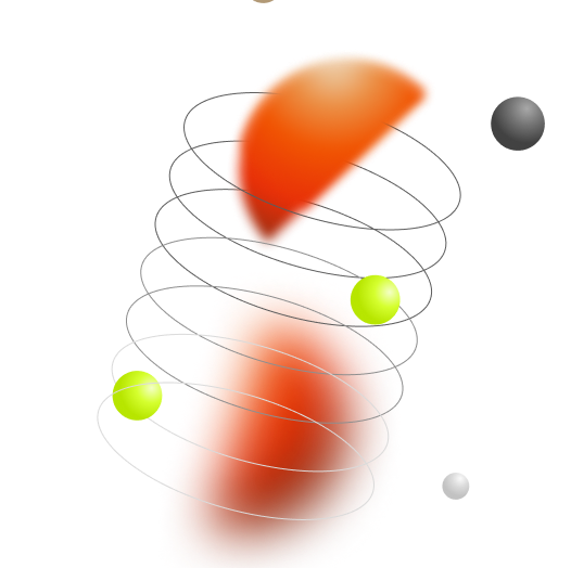 atoms splitting in helix